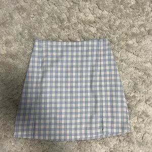 Brandy Melville blue and white mini skirt